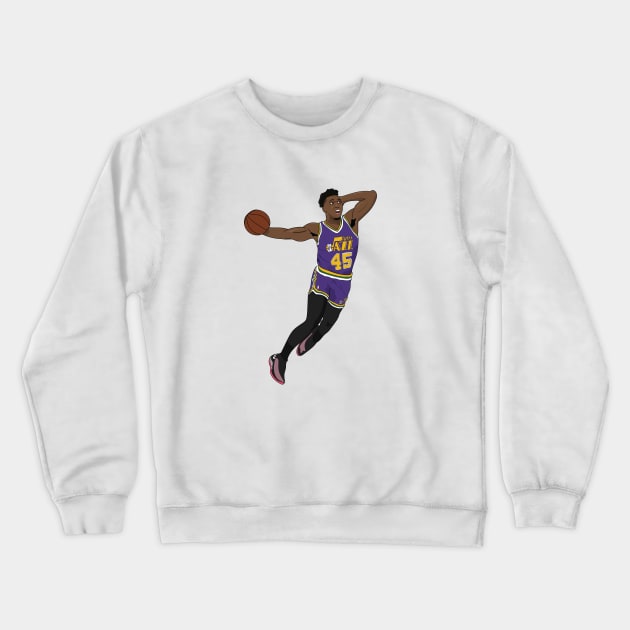 Donovan Mitchell Spida Dunk Utah Jazz Crewneck Sweatshirt by xavierjfong